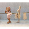 Bunny size 1, Chocolate brown - Ballet suit and skirt rose - Dolls - 3 - thumbnail