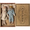Mum & Dad in cigarbox - Dolls - 1 - thumbnail