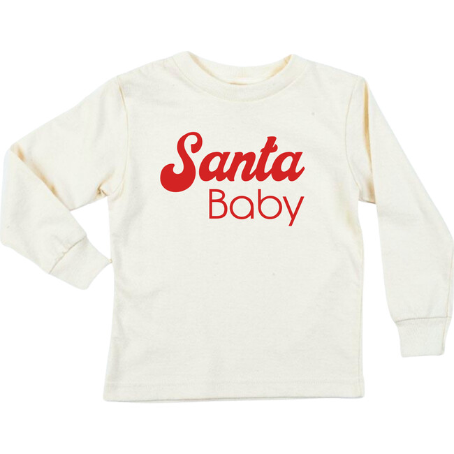 Santa Baby Organic Kids T-Shirt, Long Sleeve Red