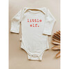 Little Elf Organic Baby Bodysuit, Long Sleeve Red - Onesies - 1 - thumbnail