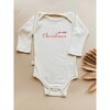 My First Christmas Organic Baby Bodysuit, Long Sleeve Red - Onesies - 1 - thumbnail