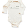 My First Christmas Organic Baby Bodysuit, Long Sleeve Red - Onesies - 2