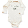 Little Elf Organic Baby Bodysuit, Long Sleeve Olive - Onesies - 2