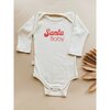 Santa Baby Organic Baby Bodysuit, Long Sleeve Red - Onesies - 1 - thumbnail
