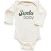 Santa Baby Organic Baby Bodysuit, Long Sleeve Red - Onesies - 4