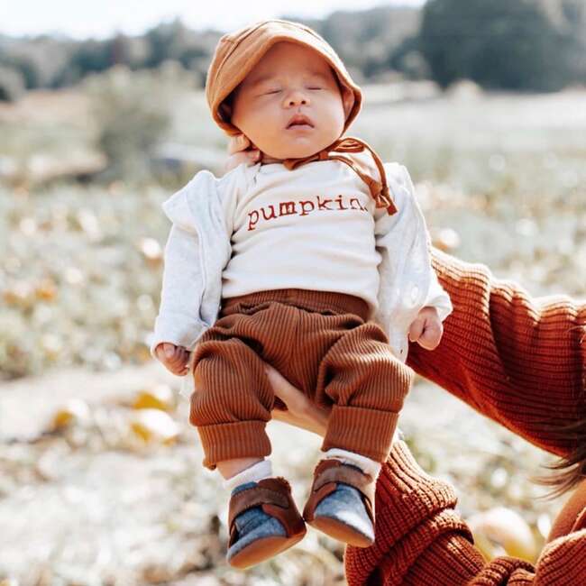Pumpkin Organic Bodysuit, Long Sleeve - Onesies - 5
