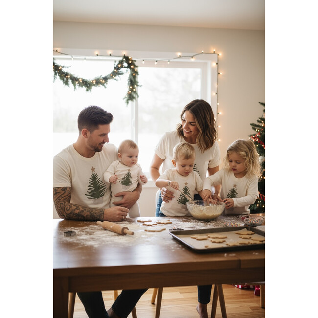 Holiday Tree Organic Baby Bodysuit, Long Sleeve - Onesies - 6