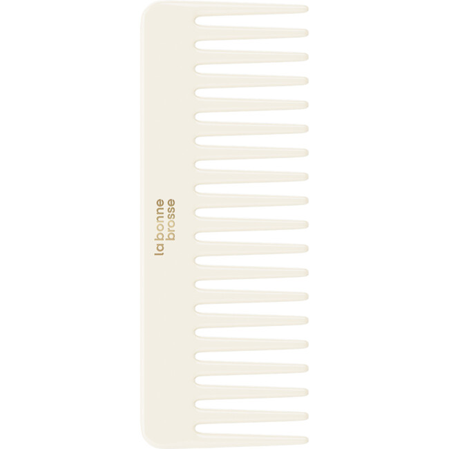The Large Detangling Comb in Acetate, Creamy White