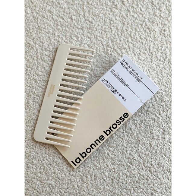 The Large Detangling Comb in Acetate, Creamy White