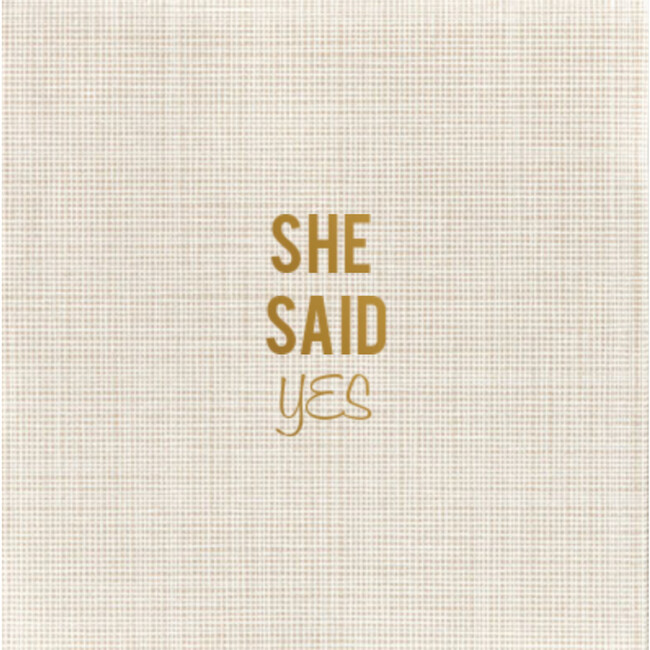 She Said Yes Disposable Cocktail Napkin