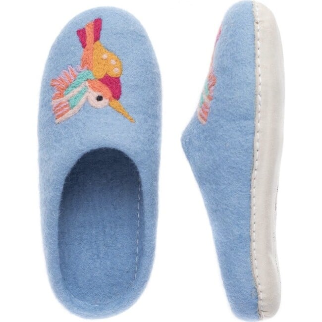 Women's Hummingbird Slipper, Blue - Slippers - 1