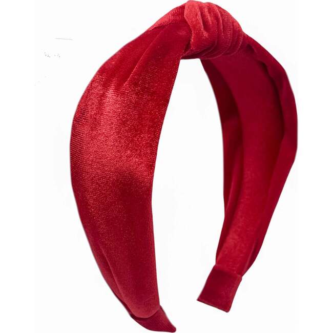 Velvet Knot Headband, Red