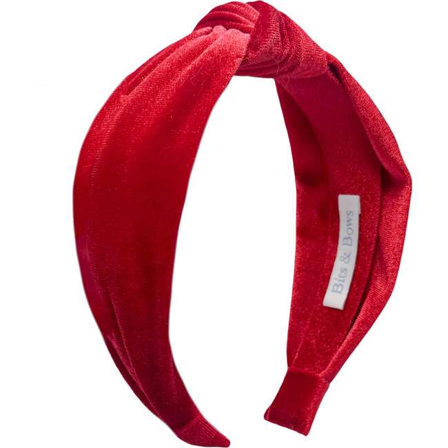 Velvet Knot Headband, Red