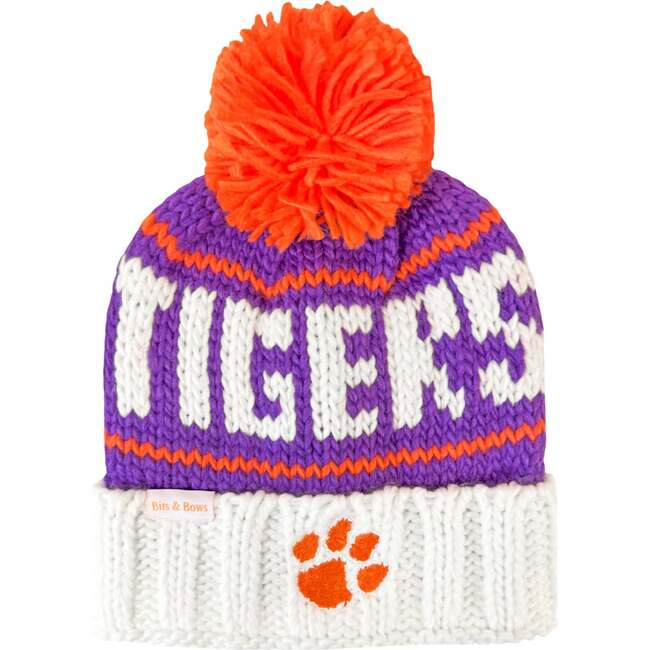 Clemson Tigers Bobble Hat, Purple/Orange
