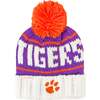 Clemson Tigers Bobble Hat, Purple/Orange - Winter Hats - 1 - thumbnail