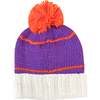 Clemson Tigers Bobble Hat, Purple/Orange - Winter Hats - 2 - thumbnail