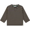 Striped Henley Shirt, Desert - T-Shirts - 1 - thumbnail