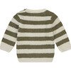 Stripe Knit Sweater, Army - Sweaters - 2 - thumbnail
