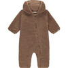 Soft Fleece Plush Teddy Romper, Cookie - Rompers - 1 - thumbnail