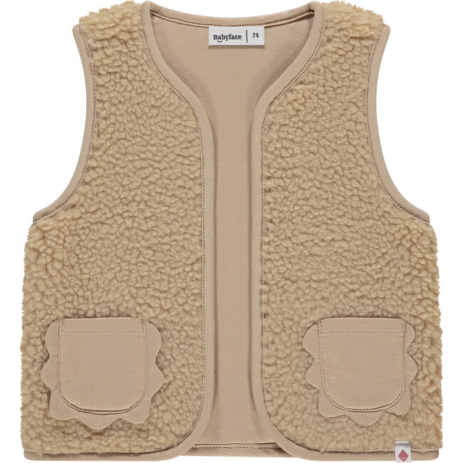 Soft Fleece Vest, Nude