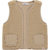 Soft Fleece Vest, Nude - Vests - 1 - thumbnail
