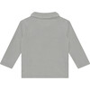 Ribbed Polo Long Sleeve, Steel - Polo Shirts - 2 - thumbnail