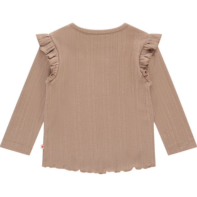 Pointelle Long Sleeve, Sepia