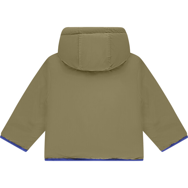 Reversible Colorblock Soft Fleece Jacket, Army - Jackets - 4