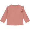 Pointelle Long Sleeve, Rouge - T-Shirts - 2 - thumbnail