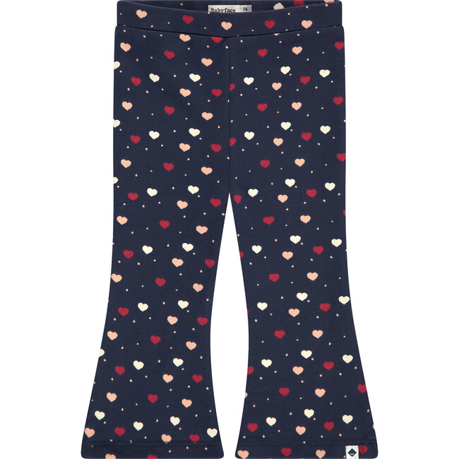 Multi-Color Heart Flare Legging, Indigo