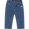 Paperbag Waist Denim, Medium Blue - Jeans - 1 - thumbnail