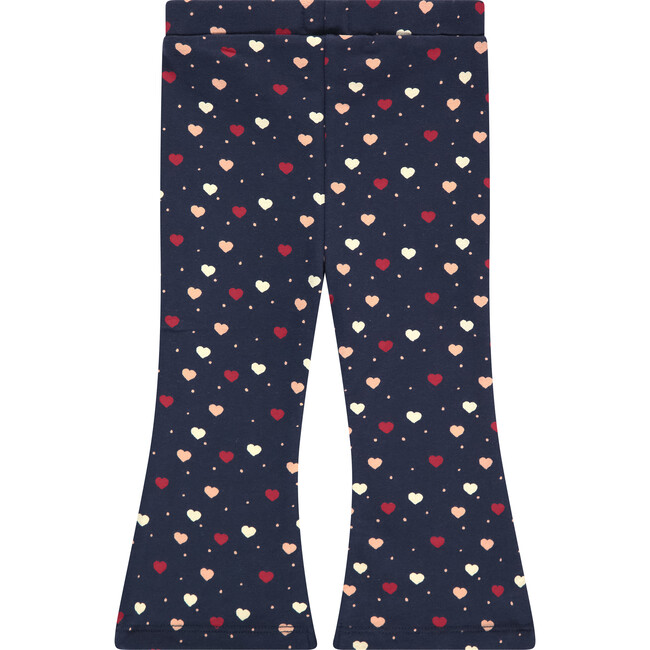 Multi-Color Heart Flare Legging, Indigo
