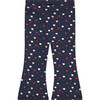 Multi-Color Heart Flare Legging, Indigo - Leggings - 2