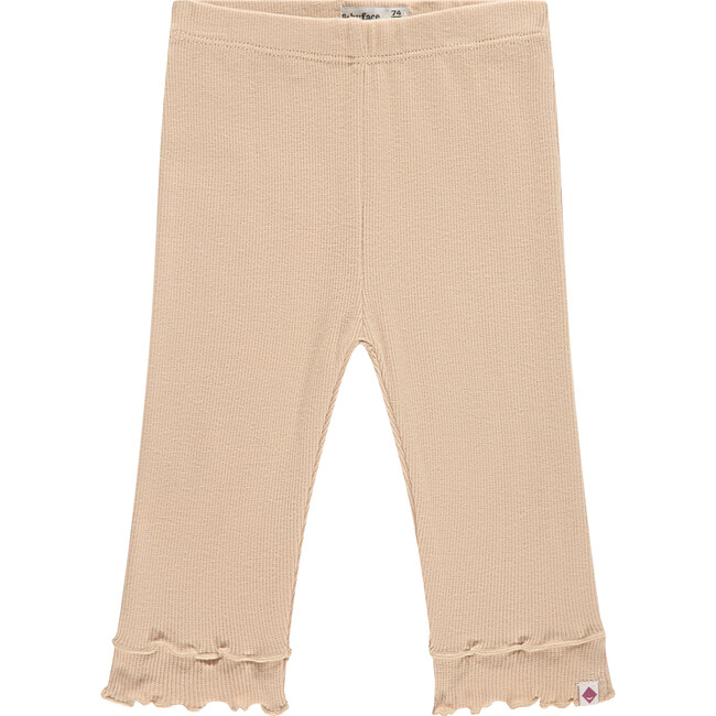 Lettuce Hem Legging, Nude