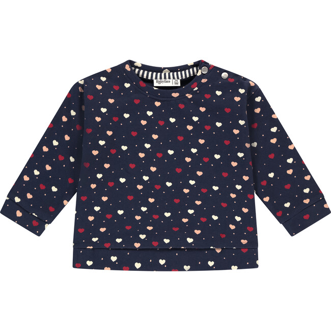 Multi-Color Heart Sweatshirt, Indigo