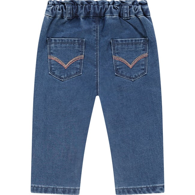 Paperbag Waist Denim, Medium Blue