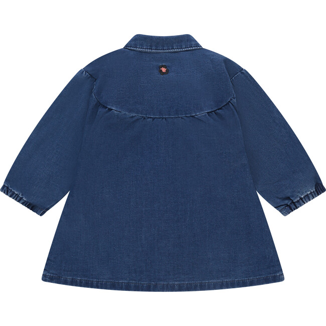 Long Sleeve Denim Dress, Medium Blue