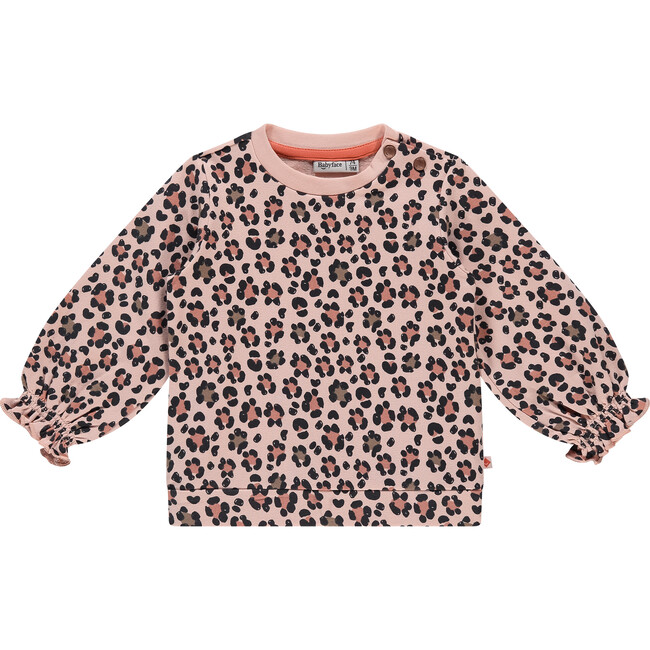 Leopard Print Sweatshirt, Blossom
