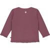 Lettuce Edge Top, Burgundy - T-Shirts - 2 - thumbnail