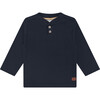 Henley Long Sleeve Sweatshirt, Night - Sweatshirts - 1 - thumbnail