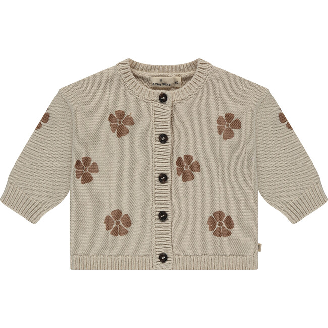 Knit Floral Cardigan, Snow