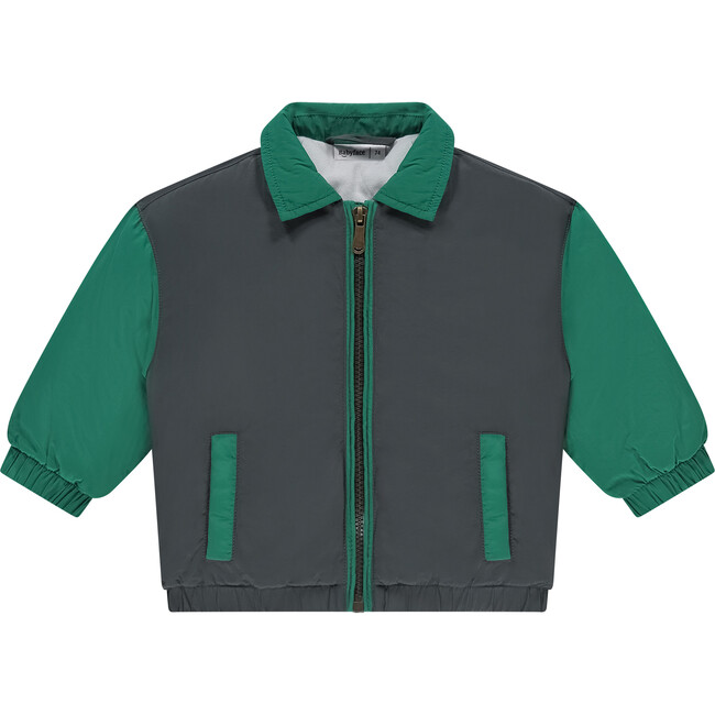 Colorblock Nylon Bomber Jacket, Antra
