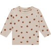 Cookie Print Long Sleeve, Snow - T-Shirts - 1 - thumbnail