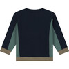 Colorblock Sweatshirt, Dark Blue - Sweatshirts - 2