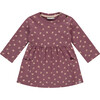 Allover Floral Dress, Burgundy - Dresses - 1 - thumbnail