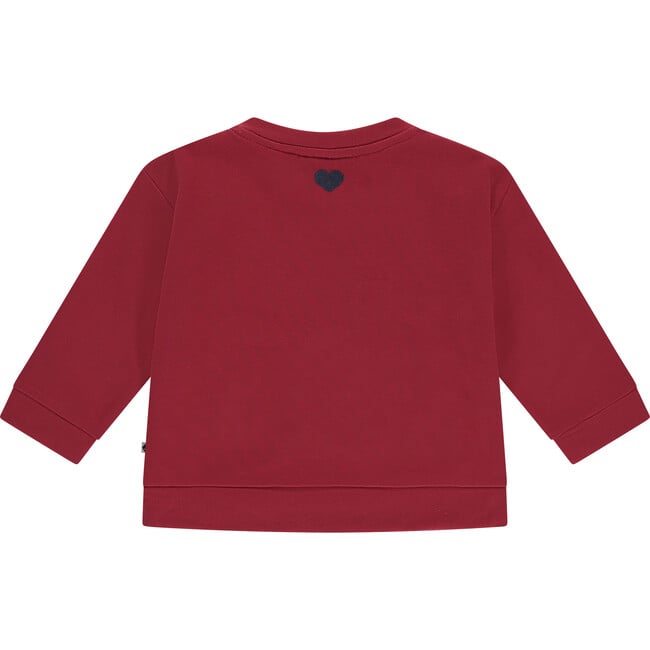 Bow Embellished Crewneck, Scarlet