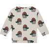 Allover Basketball Crewneck, Creme - Sweatshirts - 2