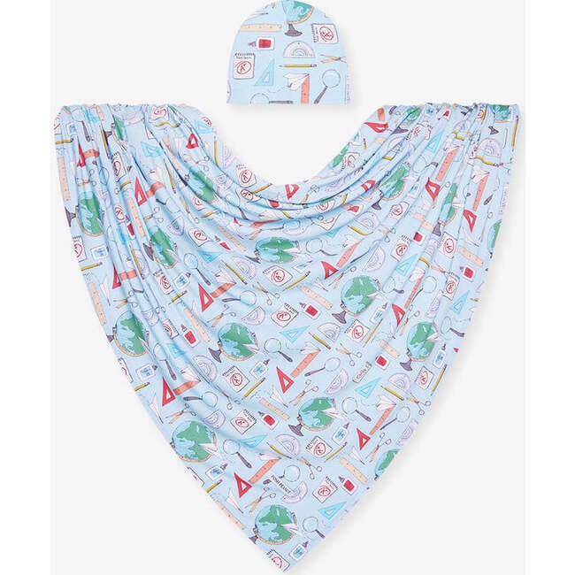 Steve Swaddle Beanie Set Blue