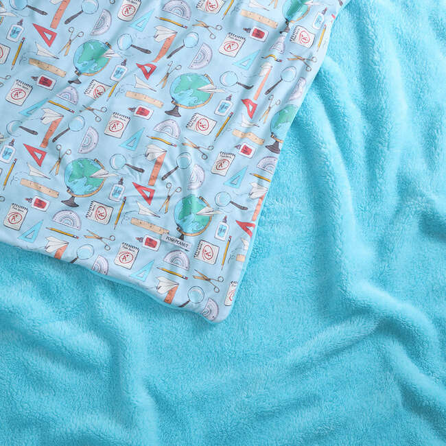 Steve Luxe Plush Patoo® Blanket Blue