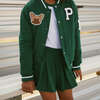 Varsity Green French Terry Pleated Skort Green - Skirts - 3